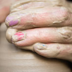 Sandy Brown in her studio 2016
